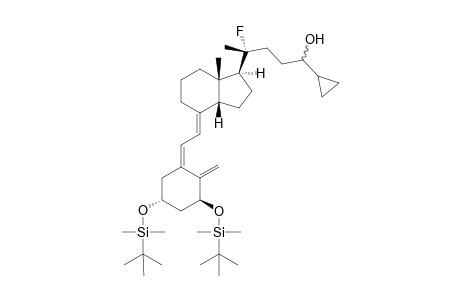 (5Z,7E)-(1S,3R,20R,24.xi.)-1,3-Bis[[(1,1-dimethylethyl)simethylsilyl]oxy]-20-fluoro-26,27-cyclo-9,10-secocholesta-5,7,10(19)-trien-24-ol