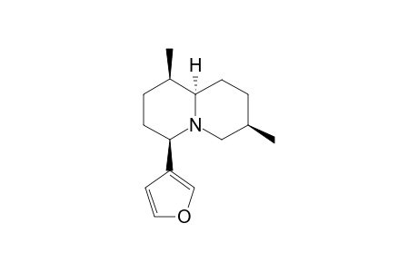 2H-Quinolizine, 4-(3-furanyl)octahydro-1,7-dimethyl-, [1S-(1.alpha.,4.alpha.,7.alpha.,9a.beta.)]-