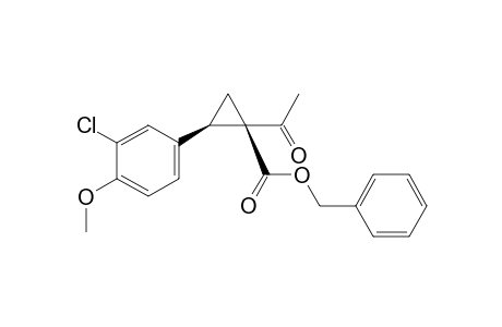 Benzyl (1R,2R)-1-acetyl-2-(3-chloro-4-methoxyphenyl)cyclopropane-1-carboxylate