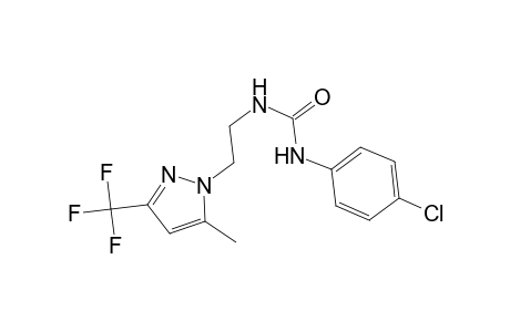 N-(4-chlorophenyl)-N'-{2-[5-methyl-3-(trifluoromethyl)-1H-pyrazol-1-yl]ethyl}urea