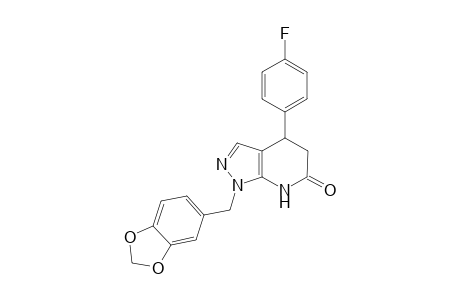 1-(2H-1,3-benzodioxol-5-ylmethyl)-4-(4-fluorophenyl)-1H,4H,5H,6H,7H-pyrazolo[3,4-b]pyridin-6-one