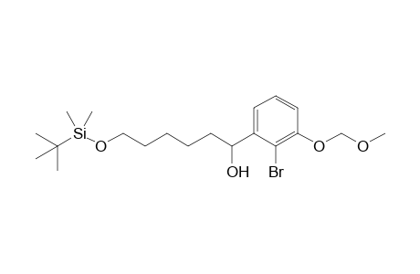 1-(2'-BROMO-3'-METHOXYMETHOXYPHENYL)-6-(TERT.-BUTYLDIMETHYLSILANYLOXY)-HEXAN-1-OL