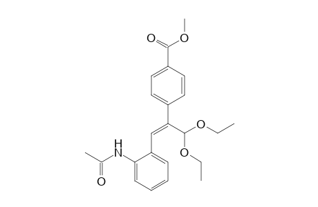 (Z)-3,3-Diethoxy-2-(p-carbomethoxyphenyl)-1-(o-acetamidophenyl)-1-propene