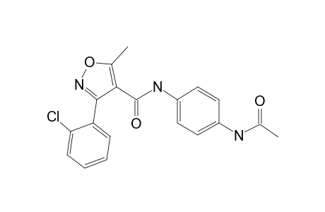 Isoxazole-4-carboxamide, 3-(2-chlorophenyl)-5-methyl-N-(4-acetylaminophenyl)-