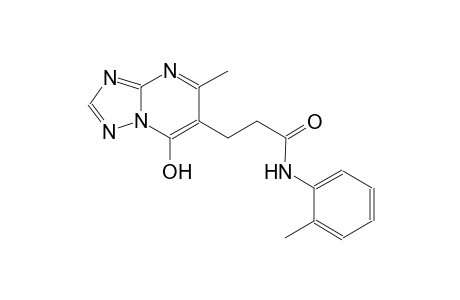 [1,2,4]triazolo[1,5-a]pyrimidine-6-propanamide, 7-hydroxy-5-methyl-N-(2-methylphenyl)-