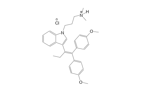 3-{3-[1-ethyl-2,2-bis(4-methoxyphenyl)vinyl]-1H-indol-1-yl}-N,N-dimethyl-1-propanaminium chloride