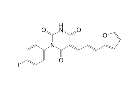 (5E)-5-[(2E)-3-(2-furyl)-2-propenylidene]-1-(4-iodophenyl)-2,4,6(1H,3H,5H)-pyrimidinetrione