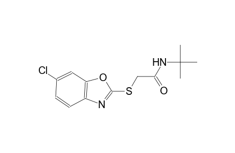 N-(tert-Butyl)-2-[(6-chloro-1,3-benzoxazol-2-yl)sulfanyl]acetamide