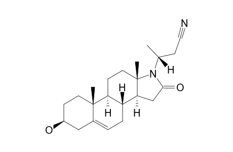 (20R)-3-BETA-HYDROXY-16-OXO-24-NOR-17-AZACHOL-5-EN-23-OIC-ACID-NITRILE