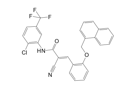 (2E)-N-[2-chloro-5-(trifluoromethyl)phenyl]-2-cyano-3-[2-(1-naphthylmethoxy)phenyl]-2-propenamide