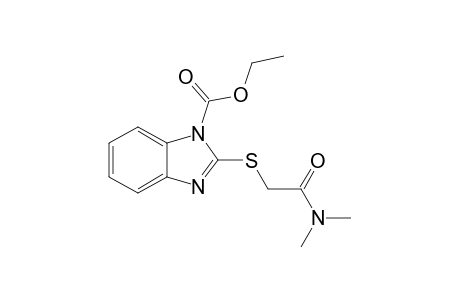 2-[[2-(dimethylamino)-2-keto-ethyl]thio]benzimidazole-1-carboxylic acid ethyl ester