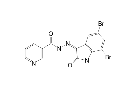 3-Pyridinecarboxylic acid, N'-(5,7-dibromo-1,2-dihydro-2-oxo-3H-indol-3-yliden)hydrazide