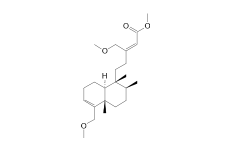 16,18-Dihydroxy-3,13-clerodadien-15-oic acid, o,o,o-tris-methyl