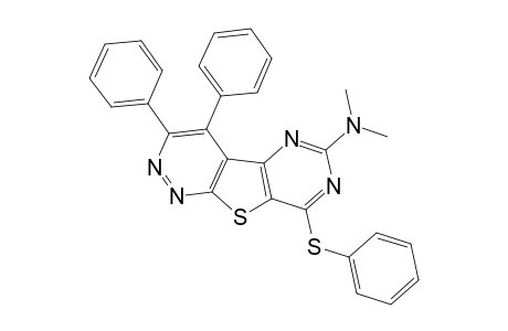 6-DIMETHYLAMINO-3,4-DIPHENYL-8-THIOPHENYLPYRIMIDO-[4',5':4,5]-THIENO-[2,3-C]-PYRIDAZINE