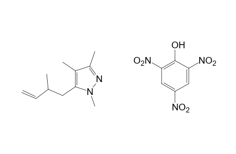 5-(2-methyl-3-butenyl)-1,3,4-trimethylpyrazole, picrate