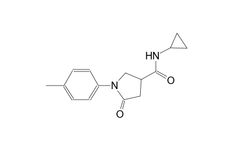 N-cyclopropyl-1-(4-methylphenyl)-5-oxo-3-pyrrolidinecarboxamide