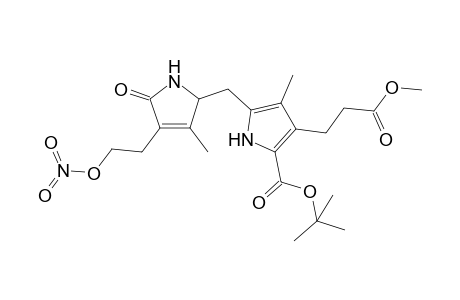 1H-Pyrrole-3-propanoic acid, 5-[[2,5-dihydro-3-methyl-4-[2-(nitrooxy)ethyl]-5-oxo-1H-pyrrol-2-yl]m ethyl]-2-[(1,1-dimethylethoxy)carbonyl]-4-methyl-, methyl ester, (.+-.)-