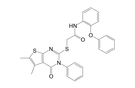 acetamide, 2-[(3,4-dihydro-5,6-dimethyl-4-oxo-3-phenylthieno[2,3-d]pyrimidin-2-yl)thio]-N-(2-phenoxyphenyl)-
