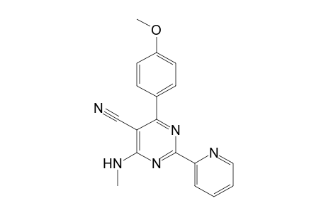 4-(p-METHOXYPHENYL)-6-(METHYLAMINO)-2-(2-PYRIDYL)-5-PYRIMIDINECARBONITRILE