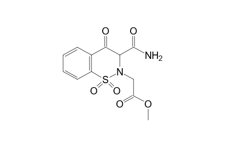 3-carbamoyl-2,3-dihydro-4-oxo-4H-1,2-benzothiazine-2-acetic acid, methyl ester, 1,1-dioxide
