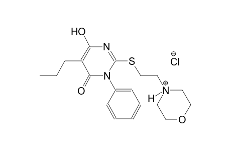 morpholinium, 4-[2-[(1,6-dihydro-4-hydroxy-6-oxo-1-phenyl-5-propyl-2-pyrimidinyl)thio]ethyl]-, chloride