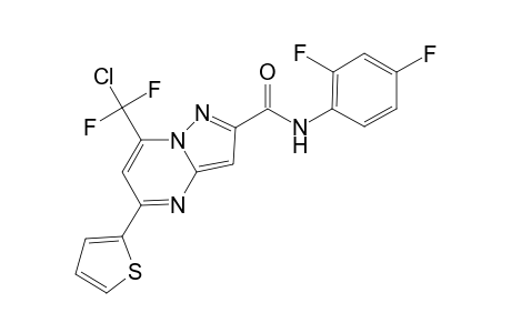 7-[chloro(difluoro)methyl]-N-(2,4-difluorophenyl)-5-(2-thienyl)pyrazolo[1,5-a]pyrimidine-2-carboxamide