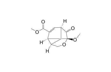 (1S*,3R*,6R*,7S*)-3-Methoxy-2-oxo-4-oxatricyclo[4.3.1.0(3,7)]dec-8-en-8-yl acetate