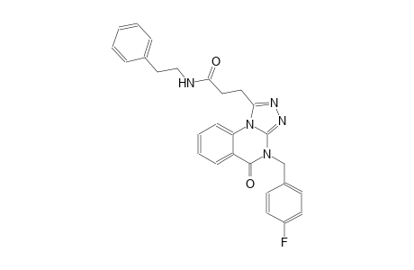 [1,2,4]triazolo[4,3-a]quinazoline-1-propanamide, 4-[(4-fluorophenyl)methyl]-4,5-dihydro-5-oxo-N-(2-phenylethyl)-