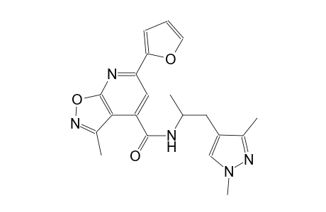 isoxazolo[5,4-b]pyridine-4-carboxamide, N-[2-(1,3-dimethyl-1H-pyrazol-4-yl)-1-methylethyl]-6-(2-furanyl)-3-methyl-