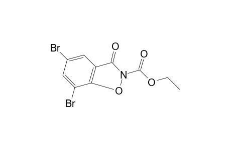 5,7-dibromo-3-oxo-1,2-benzisoxazoline-2-carboxylic acid, ethyl ester
