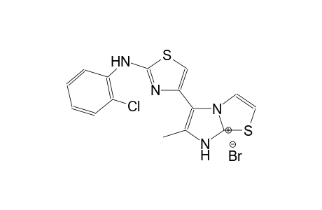 5-(2-((2-chlorophenyl)amino)thiazol-4-yl)-6-methylimidazo[2,1-b]thiazol-7-ium bromide