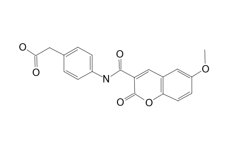 (4-{[(6-methoxy-2-oxo-2H-chromen-3-yl)carbonyl]amino}phenyl)acetic acid