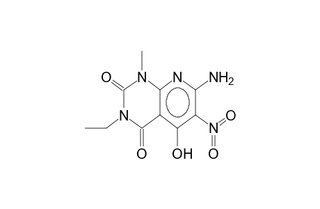 1-methyl-3-ethyl-5-hydroxy-6-nitro-7-amino-1,2,3,4-tetrahydropyrido[2,3-d]pyrimidin-2,4-dione