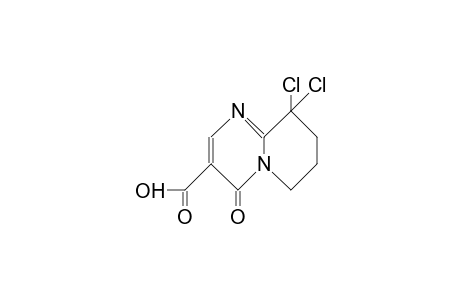 9,9-DICHLOR-4-OXO-6,7,8,9-TETRAHYDRO-4H-PYRIDO-[1,2-A]-PYRIMIDIN-3-CARBONSAEURE