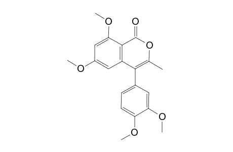 4-(3,4-Dimethoxyphenyl)-6,8-dimethoxy-3-methyl-1H-isochromen-1-one