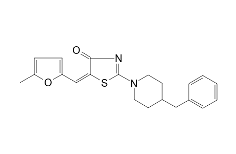 (5E)-2-(4-benzyl-1-piperidinyl)-5-[(5-methyl-2-furyl)methylene]-1,3-thiazol-4(5H)-one