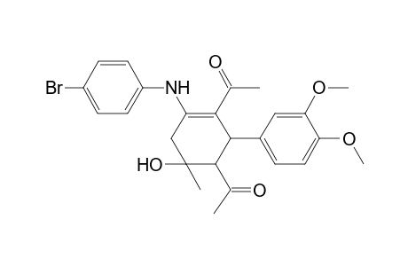 1-[3-acetyl-4-(4-bromoanilino)-2-(3,4-dimethoxyphenyl)-6-hydroxy-6-methyl-1-cyclohex-3-enyl]ethanone