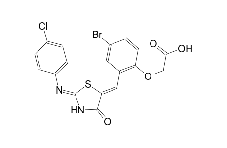 [4-bromo-2-((Z)-{(2Z)-2-[(4-chlorophenyl)imino]-4-oxo-1,3-thiazolidin-5-ylidene}methyl)phenoxy]acetic acid