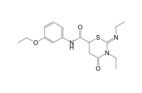 (2Z)-N-(3-ethoxyphenyl)-3-ethyl-2-[(Z)-ethylimino]-4-oxotetrahydro-2H-1,3-thiazine-6-carboxamide