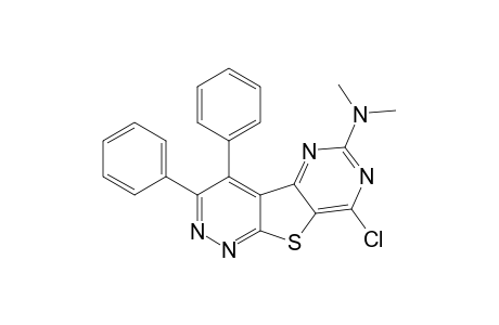 8-Chloro-6-dimethylamino-3,4-diphenylpyrimido[4',5' : 4,5]thieno[2,3-c]pyridazine