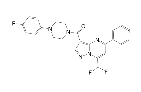 7-(difluoromethyl)-3-{[4-(4-fluorophenyl)-1-piperazinyl]carbonyl}-5-phenylpyrazolo[1,5-a]pyrimidine