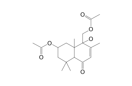 1(4H)-Naphthalenone, 4A,5,6,7,8,8A-hexahydro-4,6-dihydroxy-4-(hydroxymethyl)-3,4A,8,8-tetramethyl-, diacetate