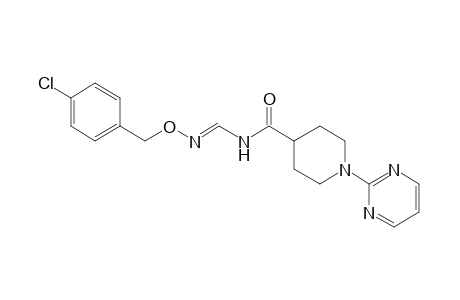 N-FORMYL-1-(2-PYRIMIDINYL)ISONIPECOTAMIDE, N-[O-(p-CHLOROBENZYL)OXIME]