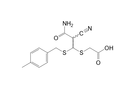 [{2-carbamoyl-2-cyano-1-[(p-methylbenzyl)thio]vinyl}thio}acetic acid