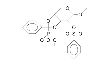 Methyl 3,4-O-(dimethylphosphono-benzylidene)-2-O-tosyl-B-D-arabinopyranoside