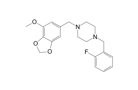 1-(2-Fluoro-benzyl)-4-(7-methoxy-benzo[1,3]dioxol-5-ylmethyl)-piperazine