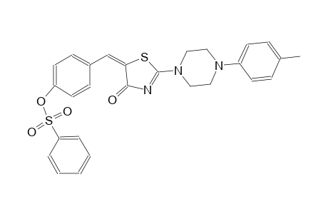 4-[(E)-(2-[4-(4-methylphenyl)-1-piperazinyl]-4-oxo-1,3-thiazol-5(4H)-ylidene)methyl]phenyl benzenesulfonate