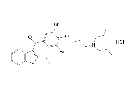 3,5-dibromo-4-[3-(dipropylamino)propoxy]phenyl-2-ethylbenzo[b]thien-3-yl ketone, hydrochloride