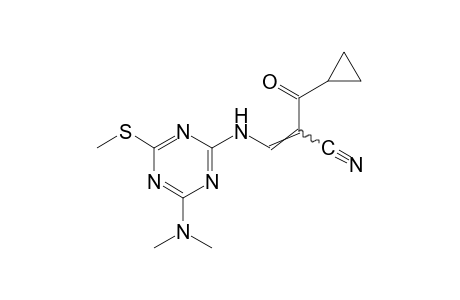 2-(cyclopropylcarbonyl)-3-{[4-(dimethylamino)-6-(methylthio)-s-triazin-2-yl]amino}acrylonitrile