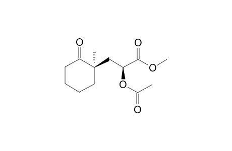 (2R,2'S)-2-Methyl-2-[2-acetoxy-2-(methoxycarbonyl)ethyl]cyclohexanone